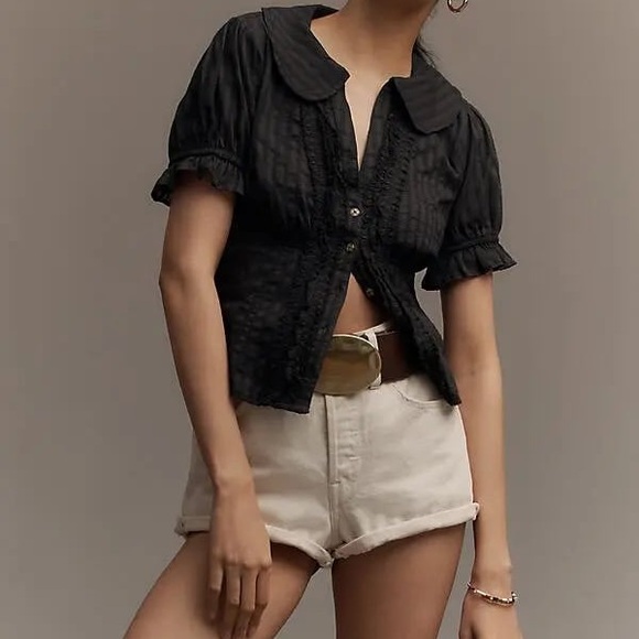 Pilco Keira Black Button-Up Women's Top NWOT - Picture 6 of 8